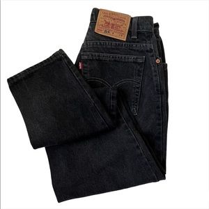 Levi’s Vintage Cotton Black Faded 550 Relaxed Fit Tapered Leg Size 10 Regular